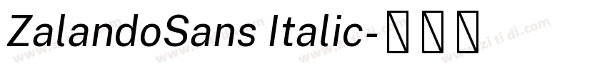 ZalandoSans Italic字体转换